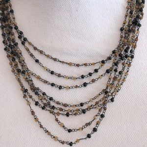 Eight strand 10 inch beaded necklace